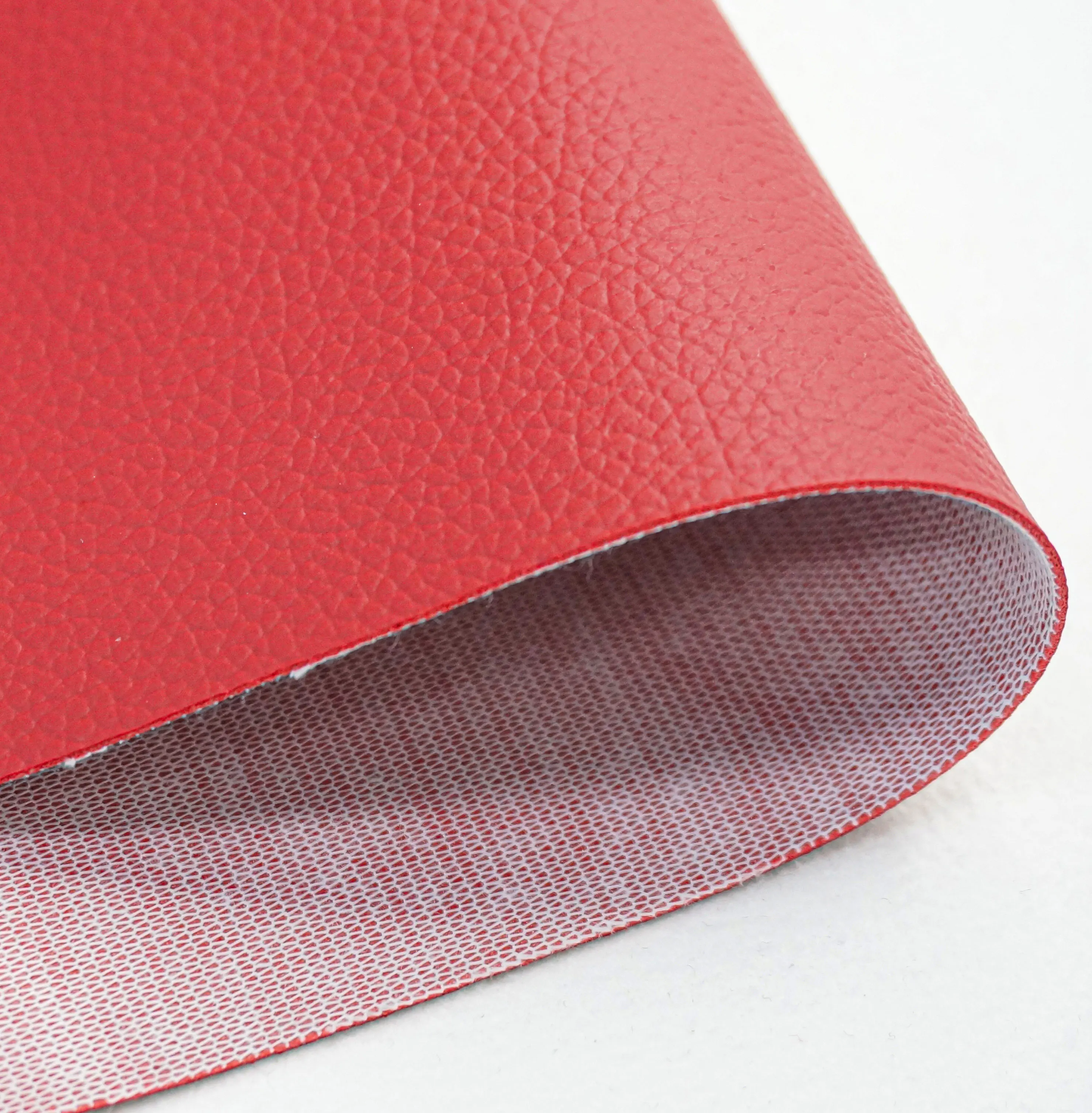 PVC Lychee Texture Faux Leather Car Upholstery Elastic Anti-Mildew Synthetic Fabric for Belts Gloves Home Textiles Decorations