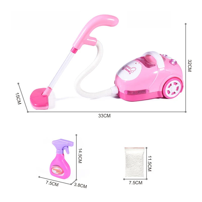 Детские ролевые игры B/O Пылесос игрушка чистым инструментом игрушка комплект ролевая игра бытовые чистящие средства набор игрушек