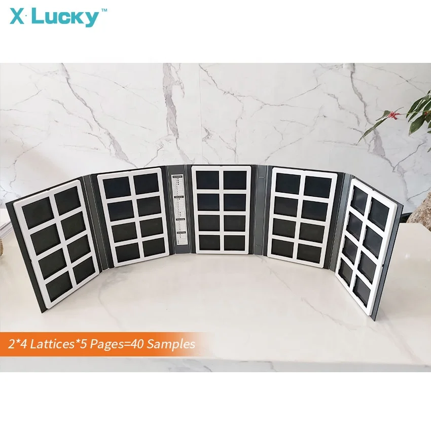 Lucky Ceramic Tiles Binder Catalog Plastic Packaging Specimen Folder Tile Sample Board Granite Marble Stone Quartz Display Book