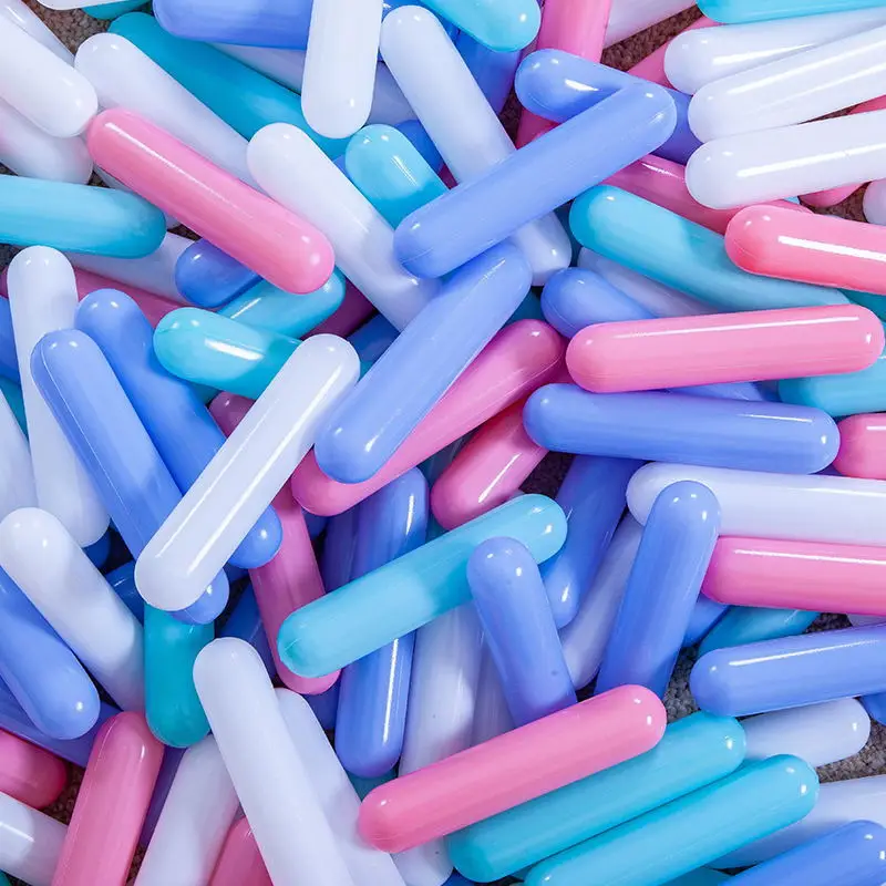 Safe Colorful Tube Shape 12.8cm Thickened Wave Pool Small Ball Pool Indoor Baby Children Toy Plastic Sprinkles Bar Ocean Ball