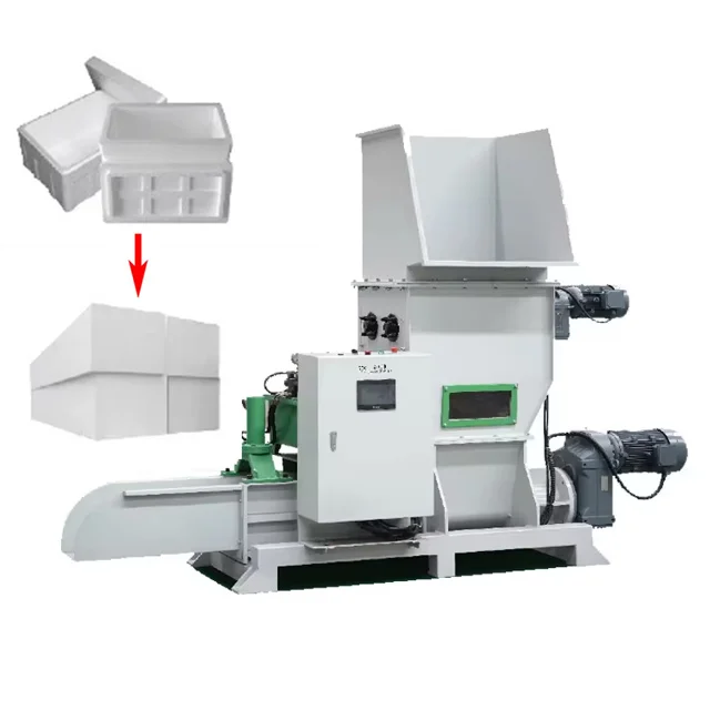 2023 DTCP EPS Styrofoam Crusher Recycle Machine CE Certified Cold Compacting for Waste EPS Product Recycling Foam Machinery