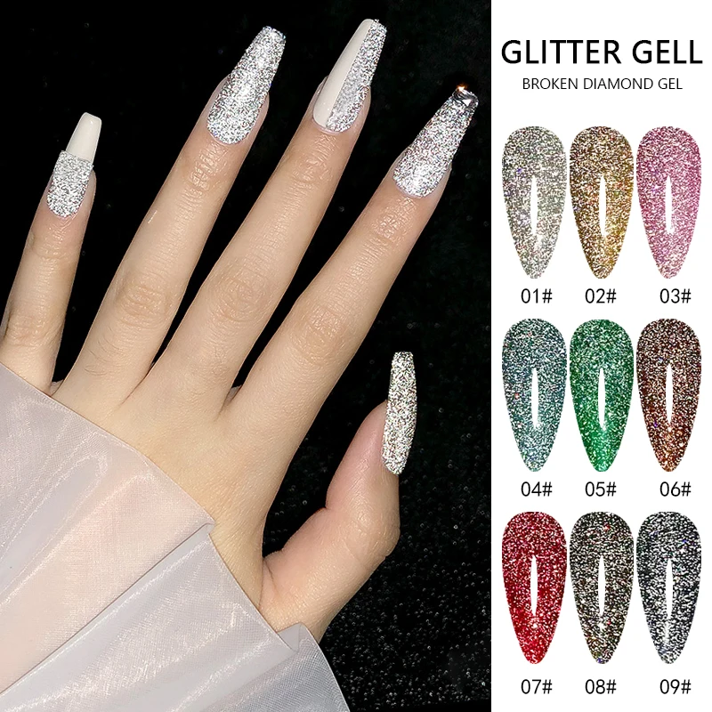 disco glitter reflective gel