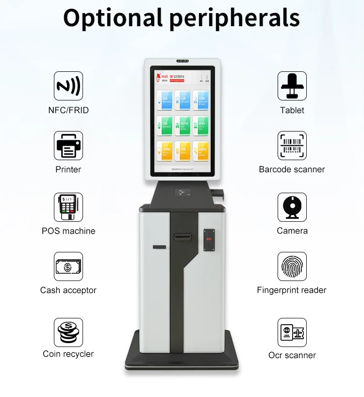 23inch Payment Terminal Kiosk Automated Order Machines Selfservice Checkout Supermarket Equipment Queue Ticketing System Buy Queue Ticketing System Self Service Touch Screen Kiosk Touch Screen Payment Kiosk Product On Alibaba Com