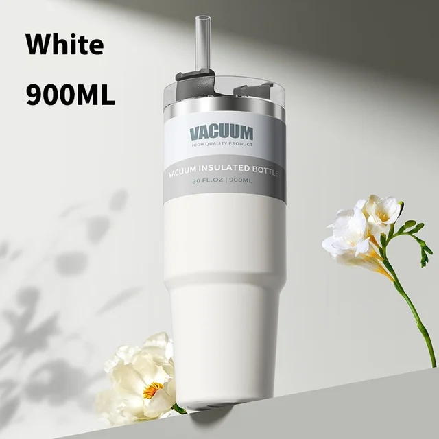 30oz Double Wall Stainless Steel Thermos Cup Car Design with Customizable Logo Hot & Cold Drinkware Lid