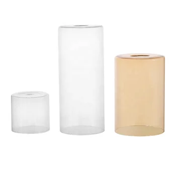 High Quality Clear Colorful Handmade Glass Cylindrical Lamp Shade For Light