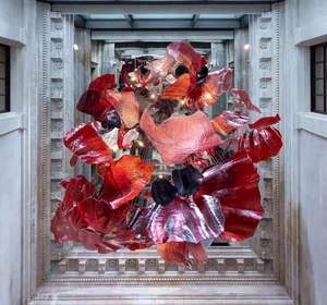 ECOJAS Luxury Glass Chandelier for Hotel Lobby Super Market Wedding Hotel New Design Large Pendent Light