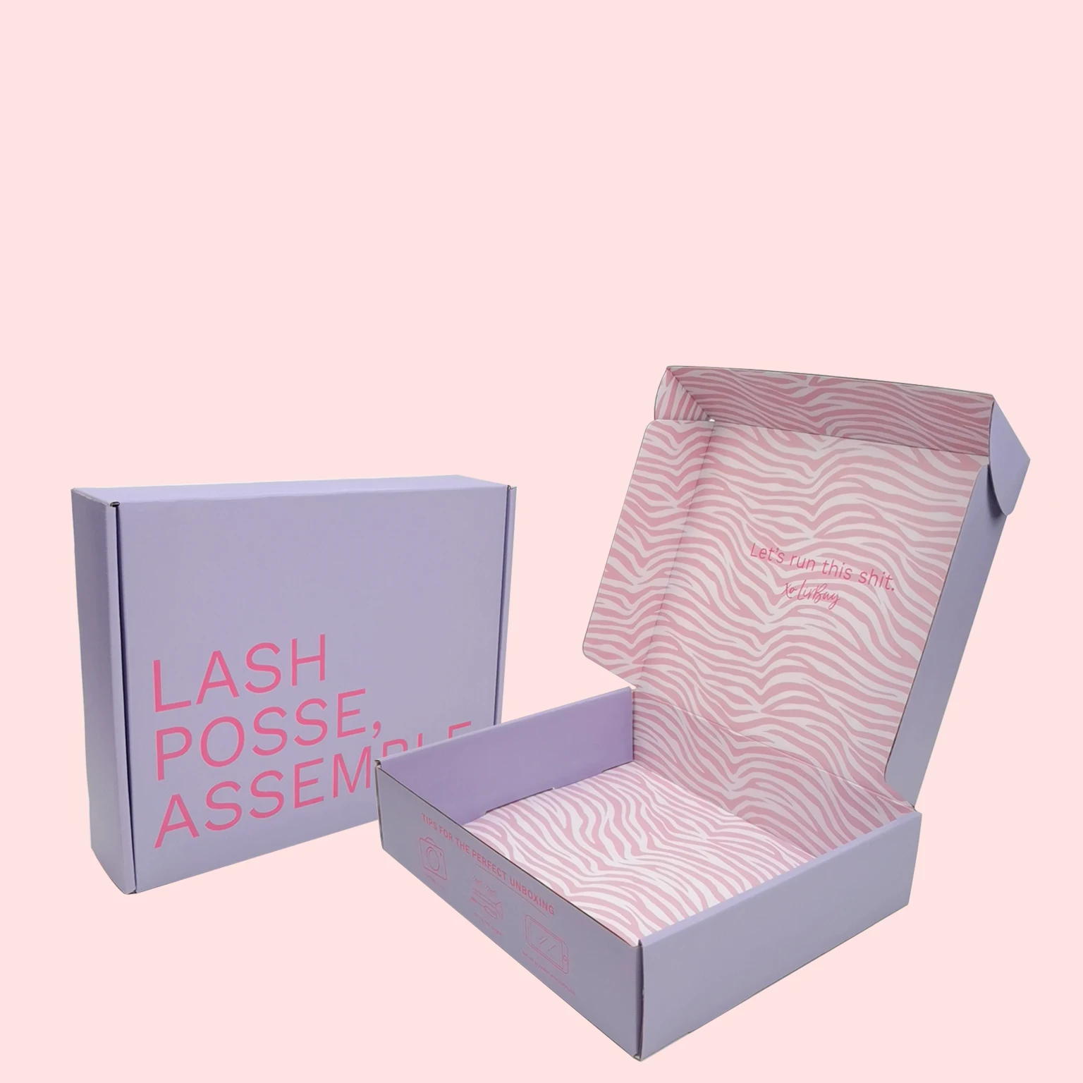 Fashionable Designing Corrugated Shipping Boxes for Lashes Packaging