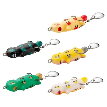 CHEERY Thai Style Long Cast Mini Soft Frog Lure 4.5cm 5.2g, Double Hooks with Noise Rattle Blade for Snakehead Fishing – Soft Lure – view 2