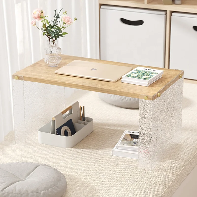 Coffee Table Clear Nordic Living Room Furniture Bed Bedside Accent End Side Square Oak Luxury Modern Acrylic Coffee Tables Wood