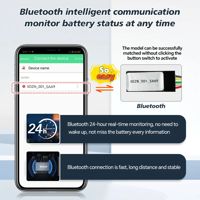 TDT BMS PC APP Communicate Smart BMS 4S 6S 7S 8S 10S 12S 13S 14S 15S 16S 17S 12V 24V 36V 48V 60V LFP NMC BMS