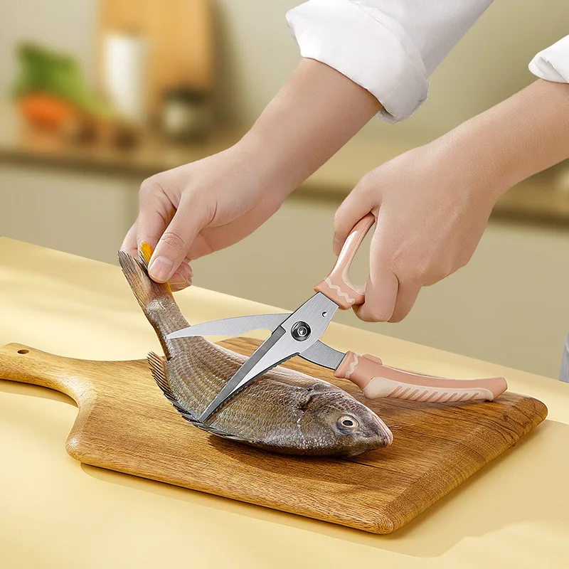 New Arrival Kitchen Essentials Tools Multifunctional Stainless Steel Sharp Chicken Bone Fish Cutter Scissors