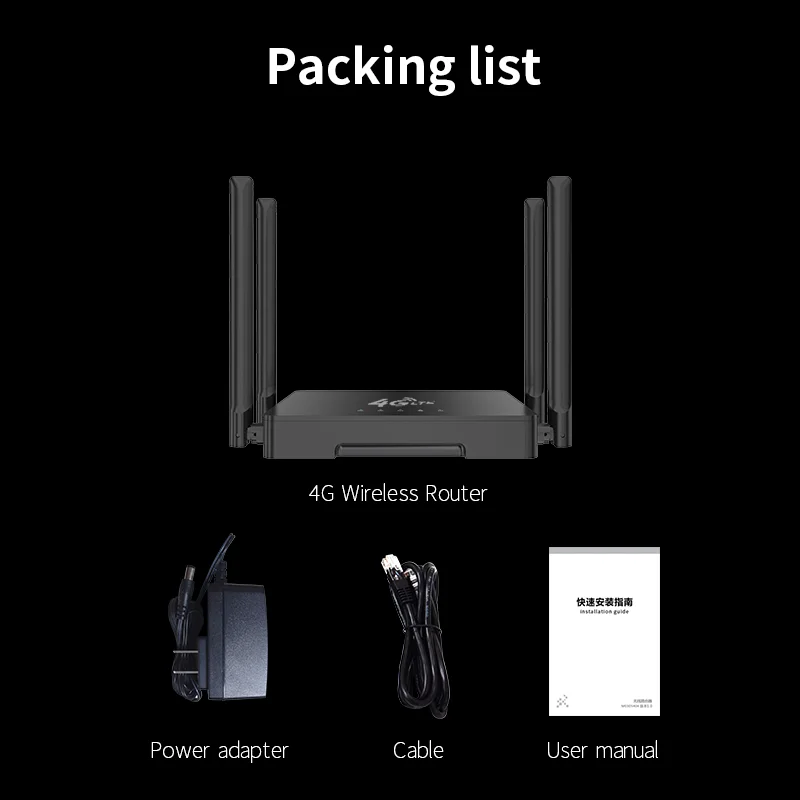 Plery Indoor Cpe 4G Router with Battery AC1200 Dual Band Wifi Router 1200Mbps Wireless Wifi Hotspot Cat4 LTE 4G SIM Card Router