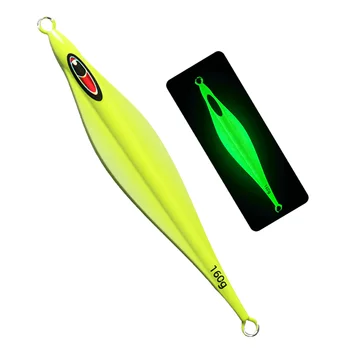 CHEERY 160g~400g Luminous Slow Jig Metal Fishing Lure Lead Plated Iron Jig Airplane Shape Long Cast Slow-Fall Jigging Bait – Metal Jig – view 2
