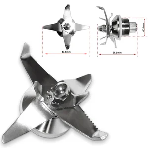 Blenders and Juicers Assembly Blades Replacement Stainless Steel Blades Set Blender Repair Parts 6 Leaf Blender Blades