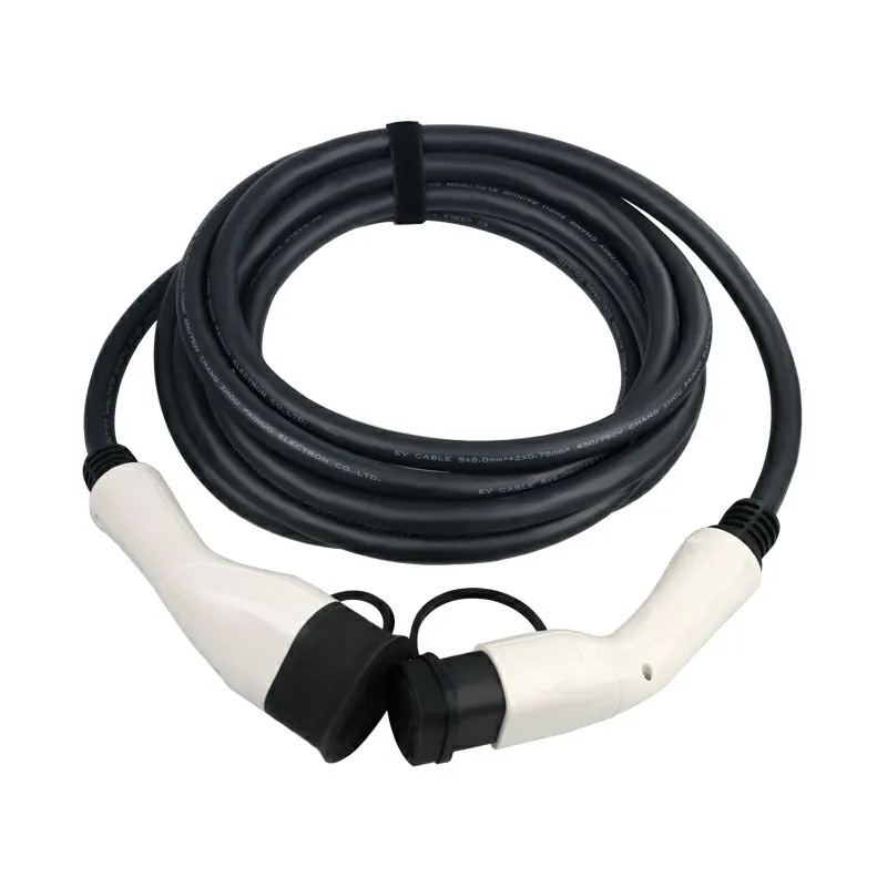 Black Spiral Ev Cable Worksbee Iec Type Ev Charging Connector For Male Type Socket