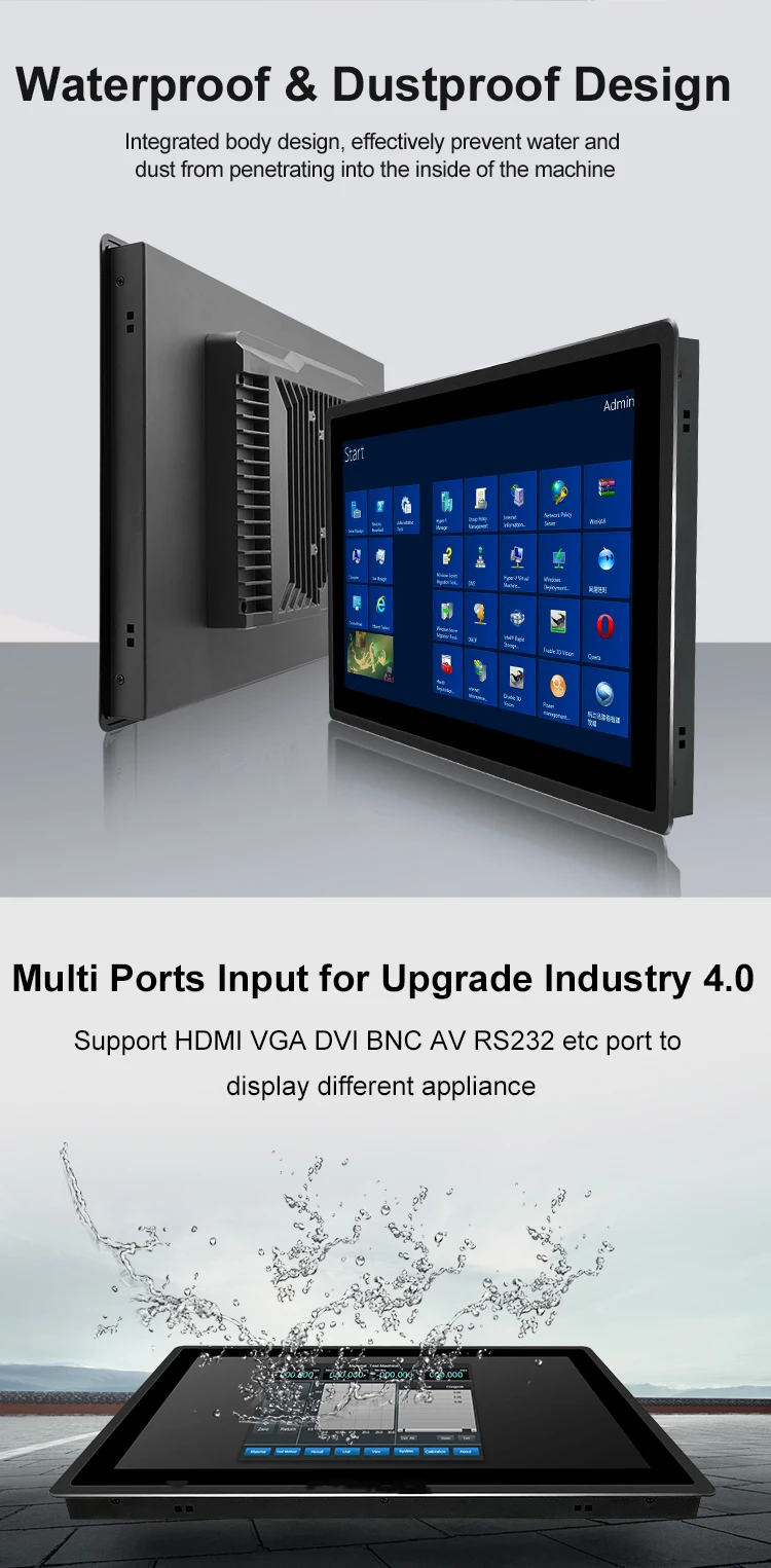 New Cheap Price Industrial 18.5 Inch VGA/USB/DVI Interface Embedded Lcd Display Capacitive Touch Screen Monitor for Gaming