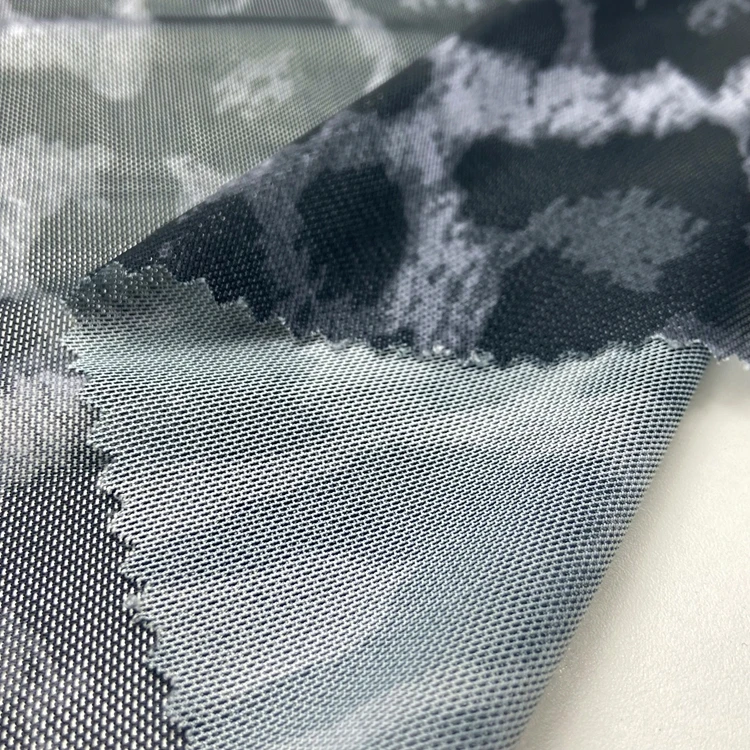 Breathable Mesh  91% Polyester 9% Spandex Custom Leopard Pattern Digital Printed 120GSM Net Power Mesh Fabric