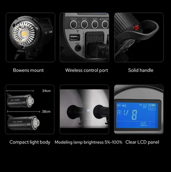 Professional Studio Flash Godox Video Sk400iiv Light Photography Equipment detail image