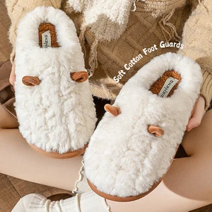 Factory-customized Women's Winter slippers Cute  slippers Warm and Anti-slip Home Plush Shoes