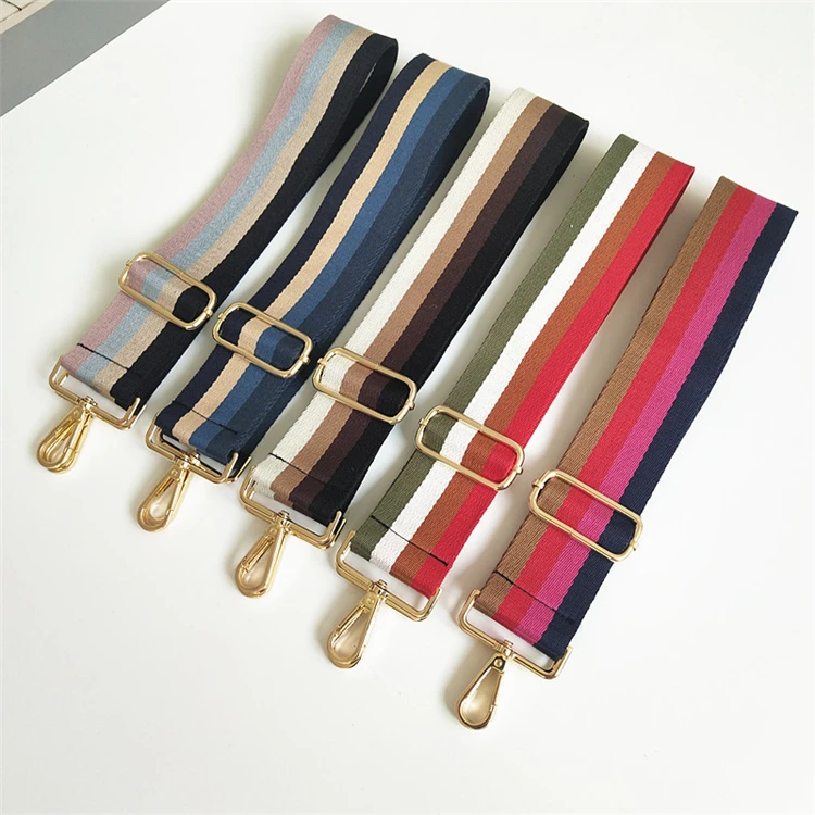 
Лидер продаж, 5 см Широкий холщовый Полосатый Регулируемый съемный ремешок для сумочки, лямки на плечо для гитары для девушек 