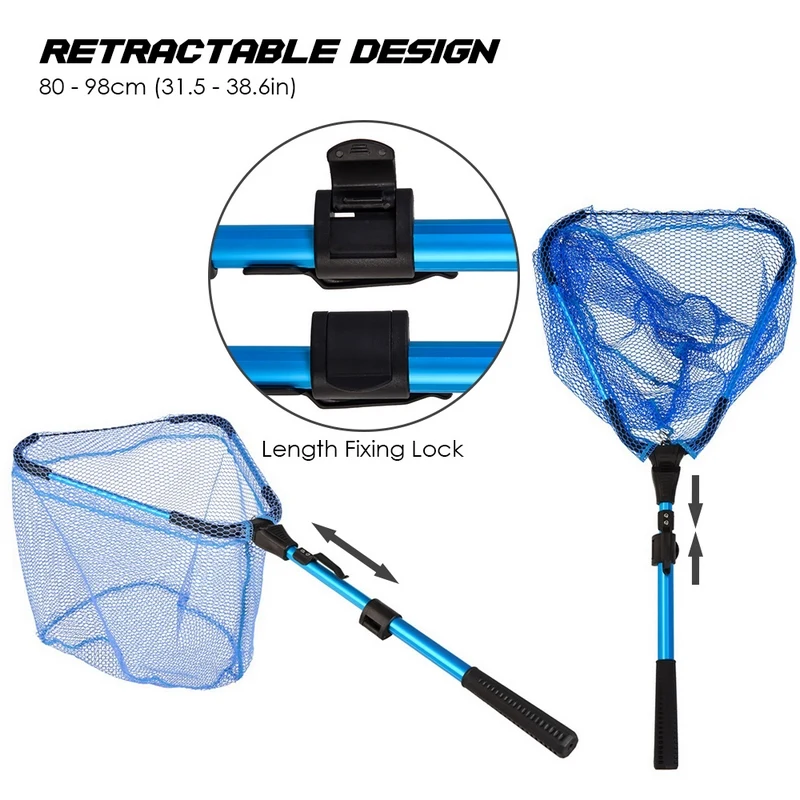 80 80cm folding fishing net 2 Section Collapsible Fishing Net Telescoping Folding Fish Landing Net for  Fly Fishing Catch and Release| Alibaba.com