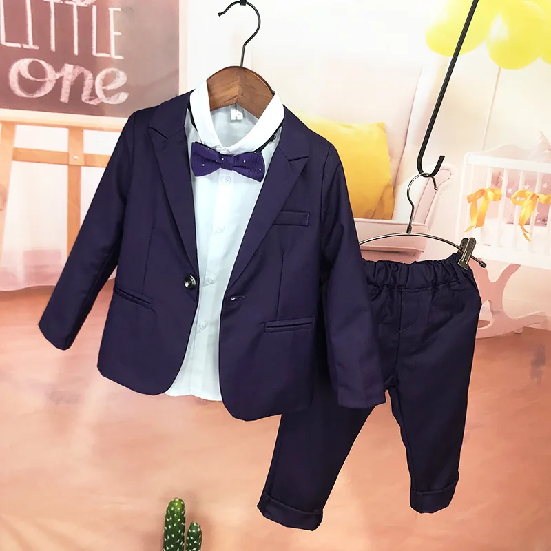 Baby Boys Girls Formal Blazer Jacket Pants 2Pcs Clothing Set Gentleman Kids Evening Wedding Suit Children Performance Dress Alibaba