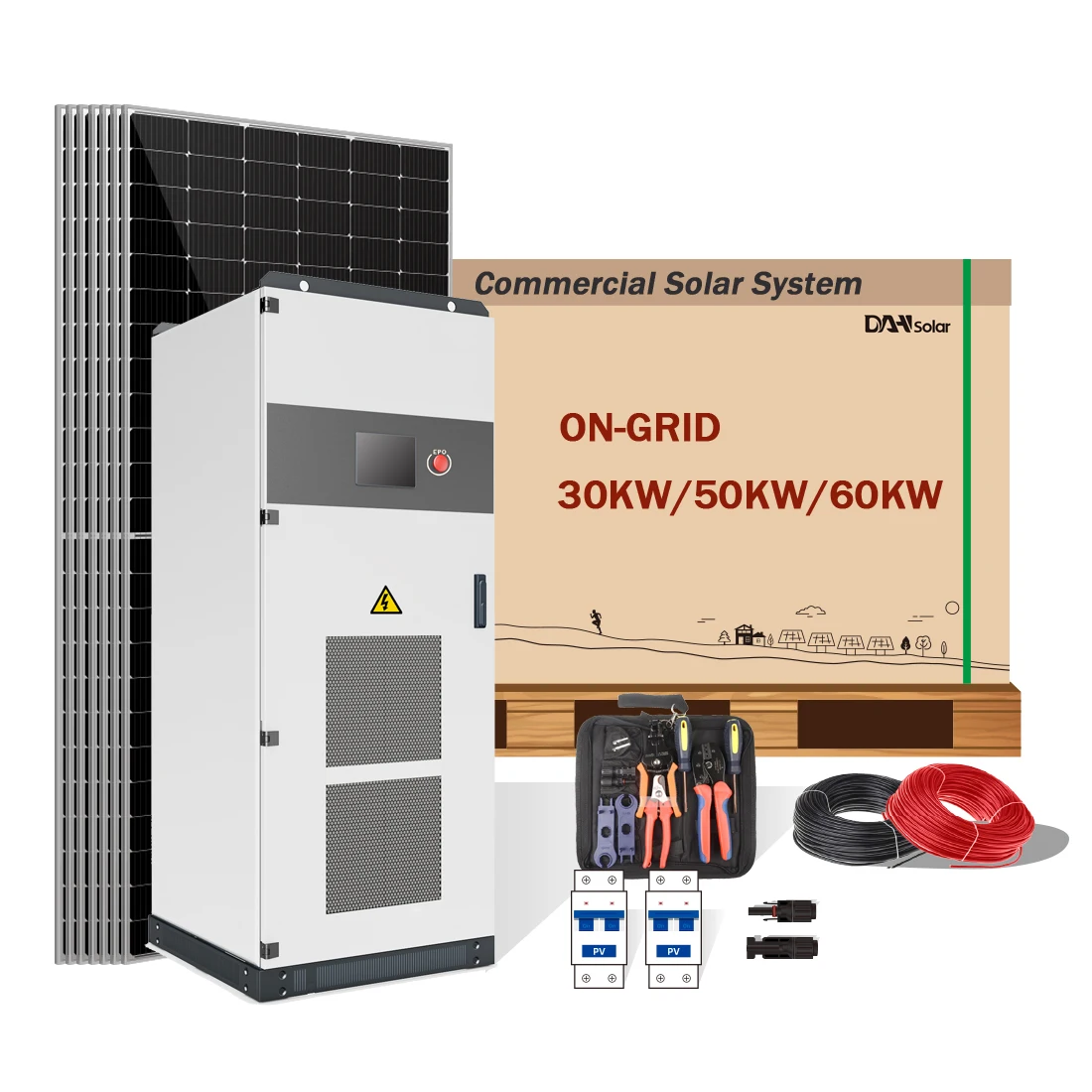 10kw 20kw 30kw green cable 100kw ongrid solar 50kw solar system price