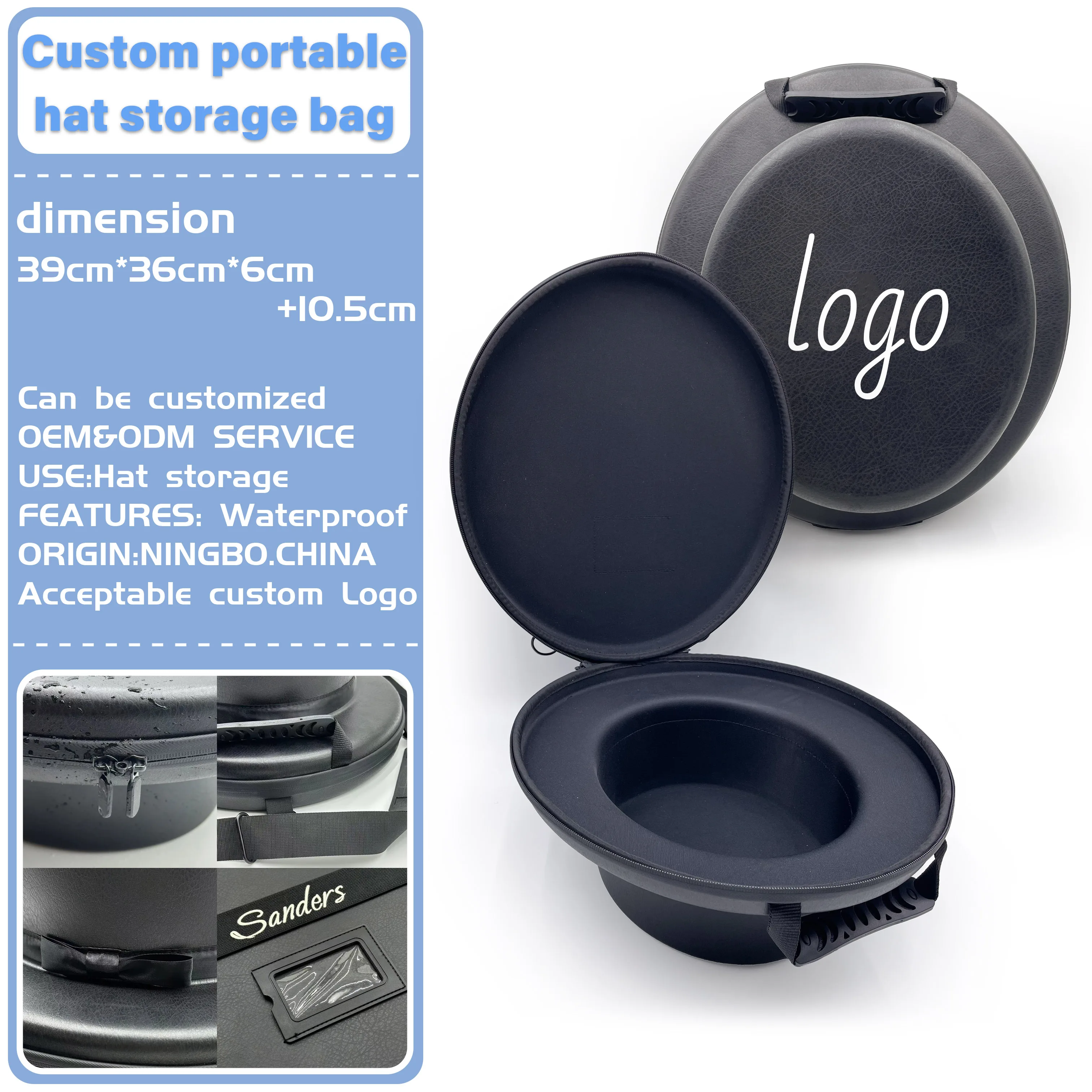 Eva Hat Carrier Cowboy Hat Travel Case Holder Box Container Backpack