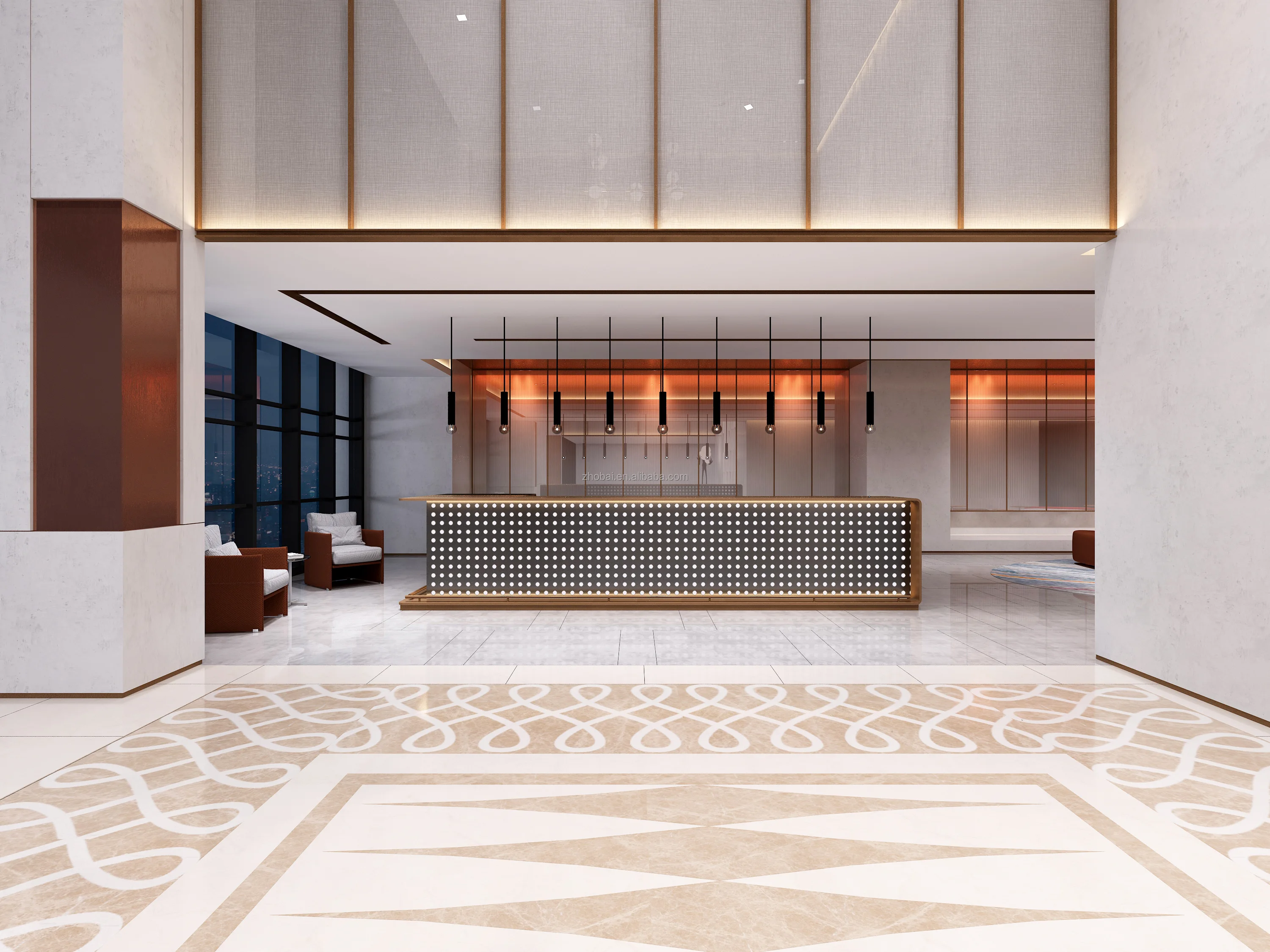 Custom High Quality LED Reception Desk Luxury Coffee Bar Counter with Cashier Front Desk Design for Salon Use 4