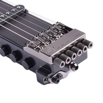 High Precision Custom Stainless Steel 7 string Headless Electric Guitar Style Bridge For Guitar Parts
