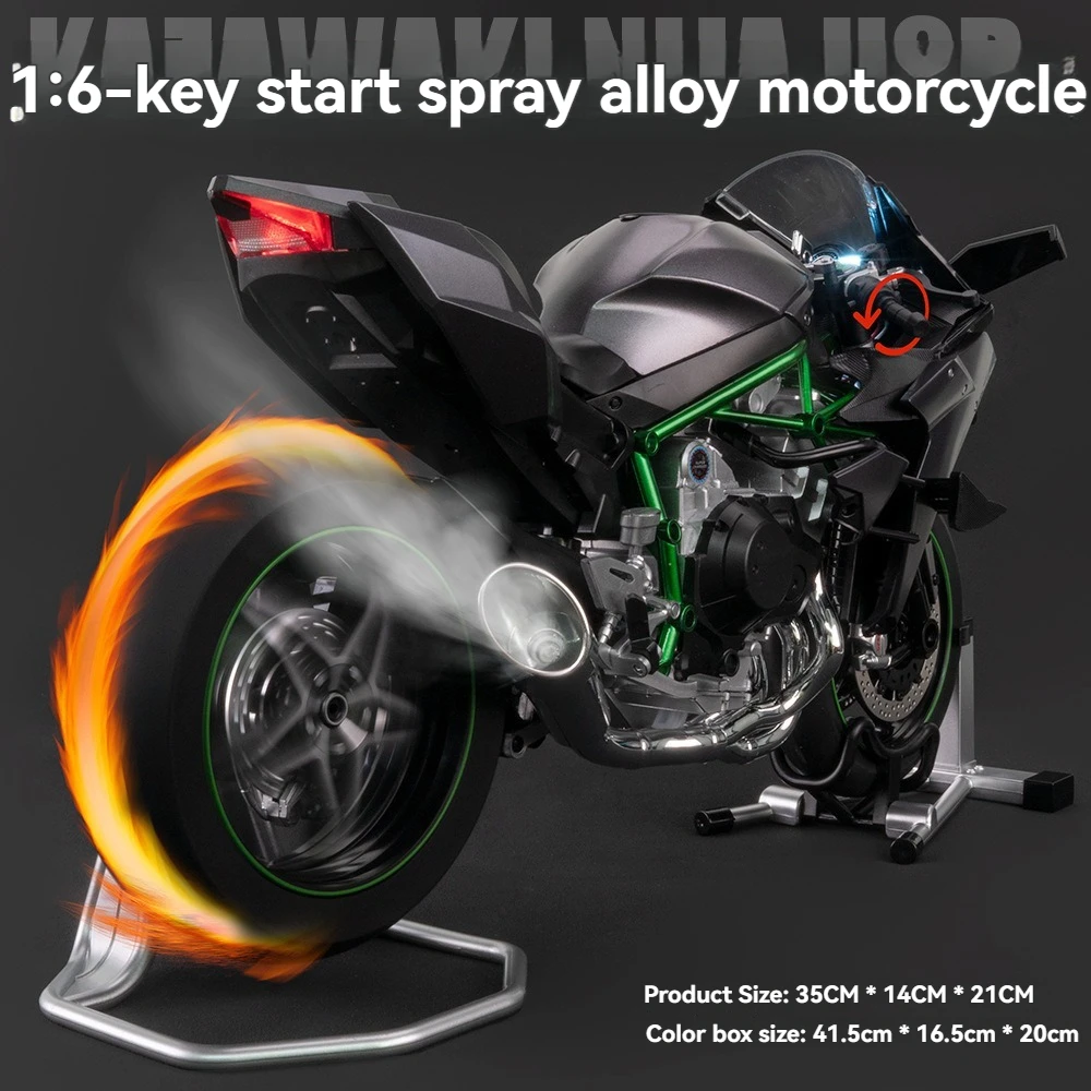 Novedad HY: Moto de juguete de metal de alta tecnología Kawasaki