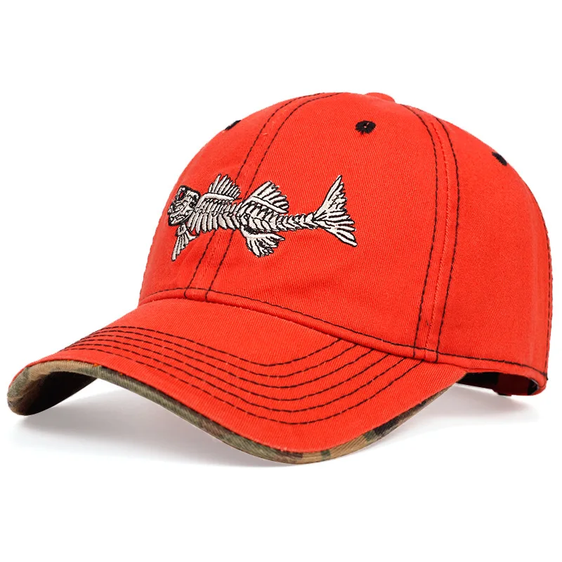Bsc0254 Fish Bone Embroidered Fishing 