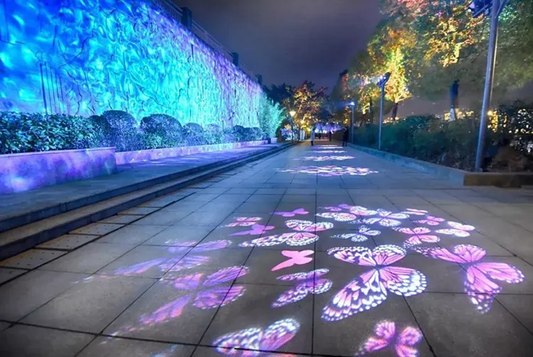 200W IP65 Waterproof Dynamic Emulation Led Water Wave Projector for Outdoor Park Road Wall