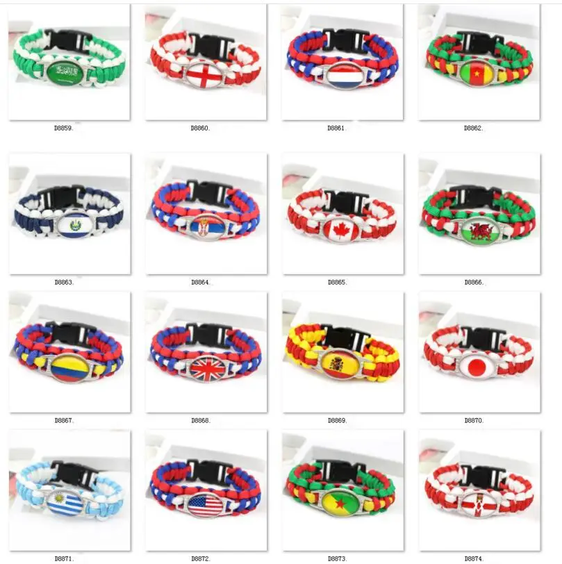 Haiti Flag Bracelet – Stainless Steel Braided Chain Wristband, Souvenir Gift For Men & Women - View #8