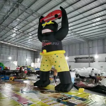 Inflables De Publicidad Outdoor Car Wash Inflatable Gorilla Blow up Inflatable Gorilla Cartoon Characters Advertising Balloon