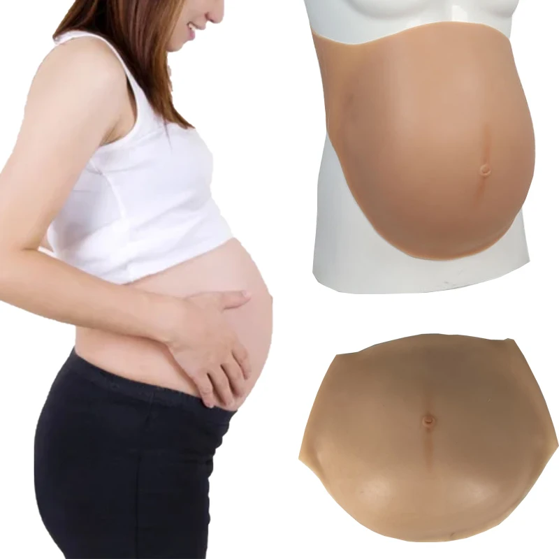 Artificial Wearable Silicon Pregnant Belly Bump Months Silicone Fake Pregnant Belly