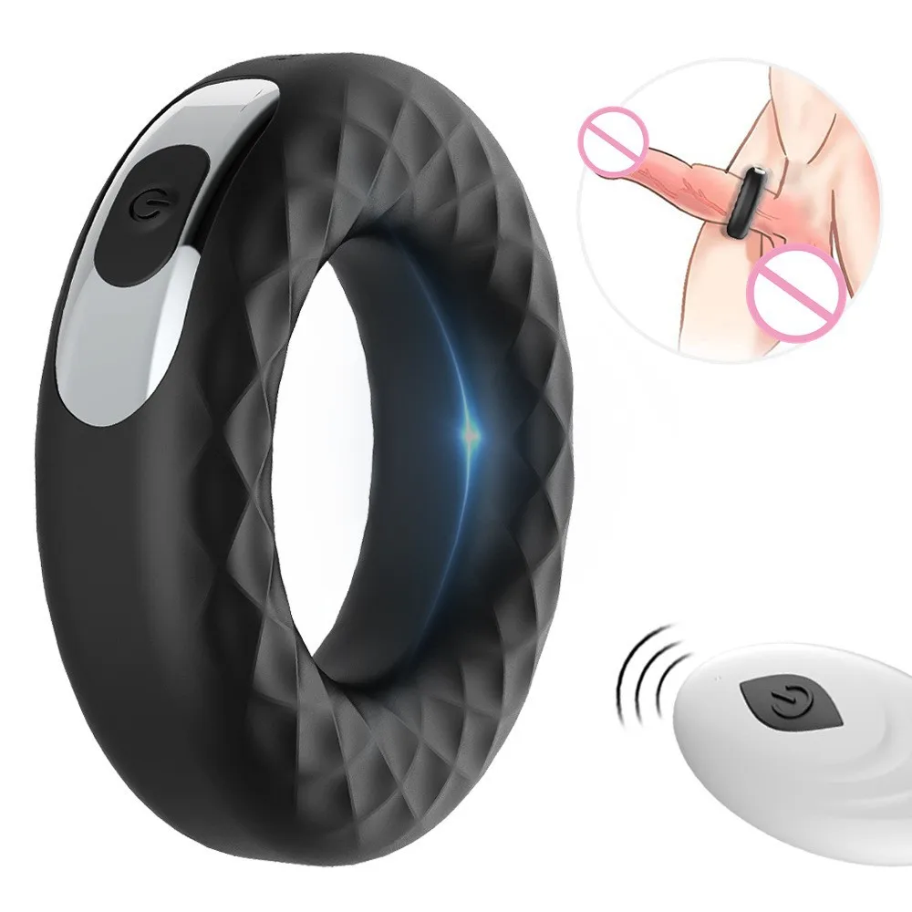 Anneau de précision de verrouillage de vibration Rechargeable d'éjaculation retardée masculine à 10 vitesses