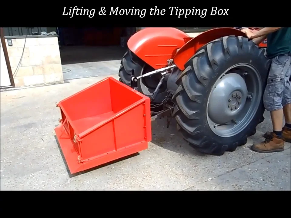 Ttb120 Tractor 3point Rear Tipping Transport Box/ Tractor 3point