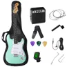Chitarra elettrica verde con set amplificatore da 5 W