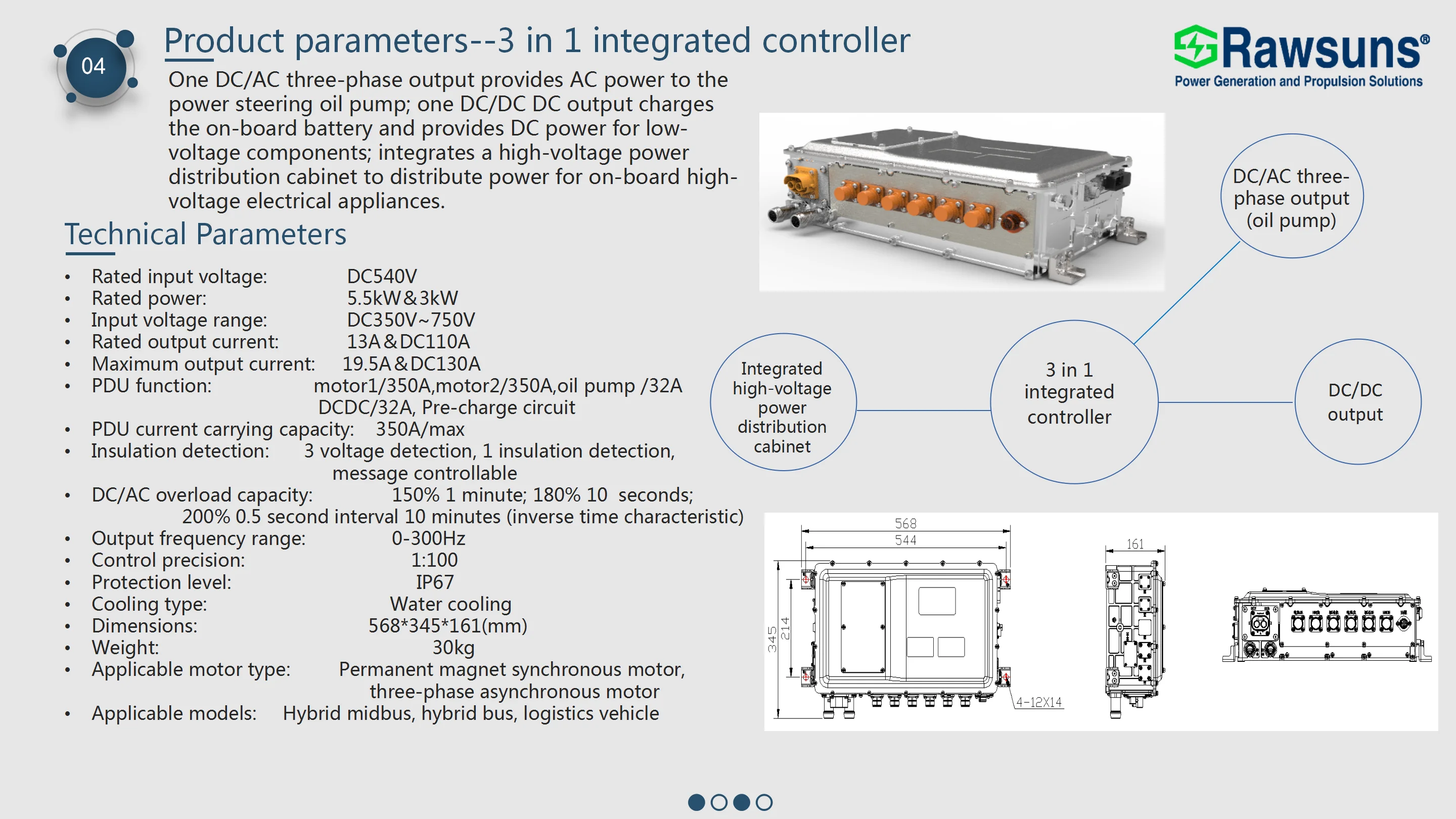 6.6KW Bidirectional OBC Integrated Controller for EV Conversion