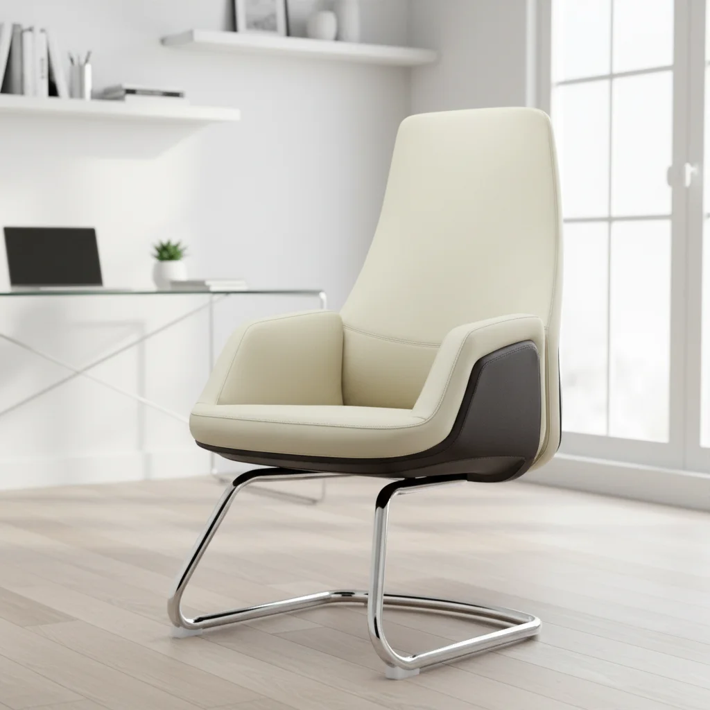 Modern Ergonomic Leather Executive Work Office Chair with Adjustable Height 4