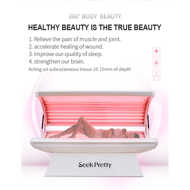 Commercial Red Light Therapy Antiaging Collagen Bed Weight Loss Full Body 633nm Red Light