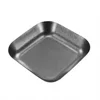Assiette creuse carrée sans oreilles - Argent rétro