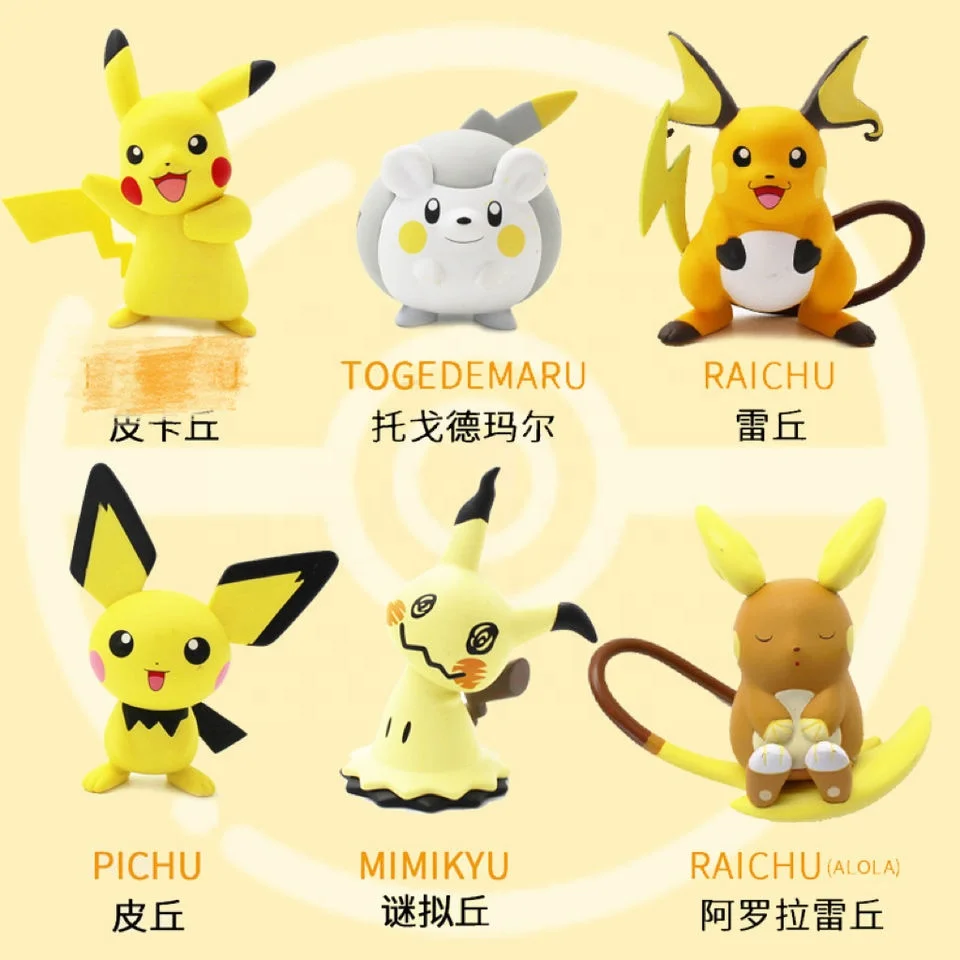 Kawaii Pokemoned Mini PVC Anime Figures Mystery Box Toys Pikachu Children's Christmas Toy Gift Blind Box Display for Kids