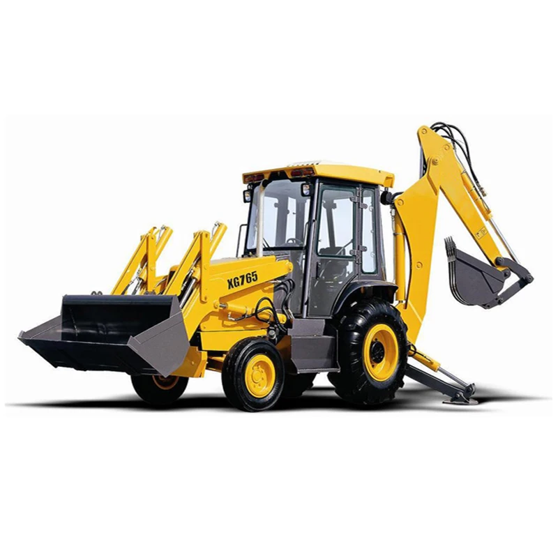 XGMA Backhoe Loader Telescopic Long Arm  XG765E with Low Fuel Consumption Cheap Price
