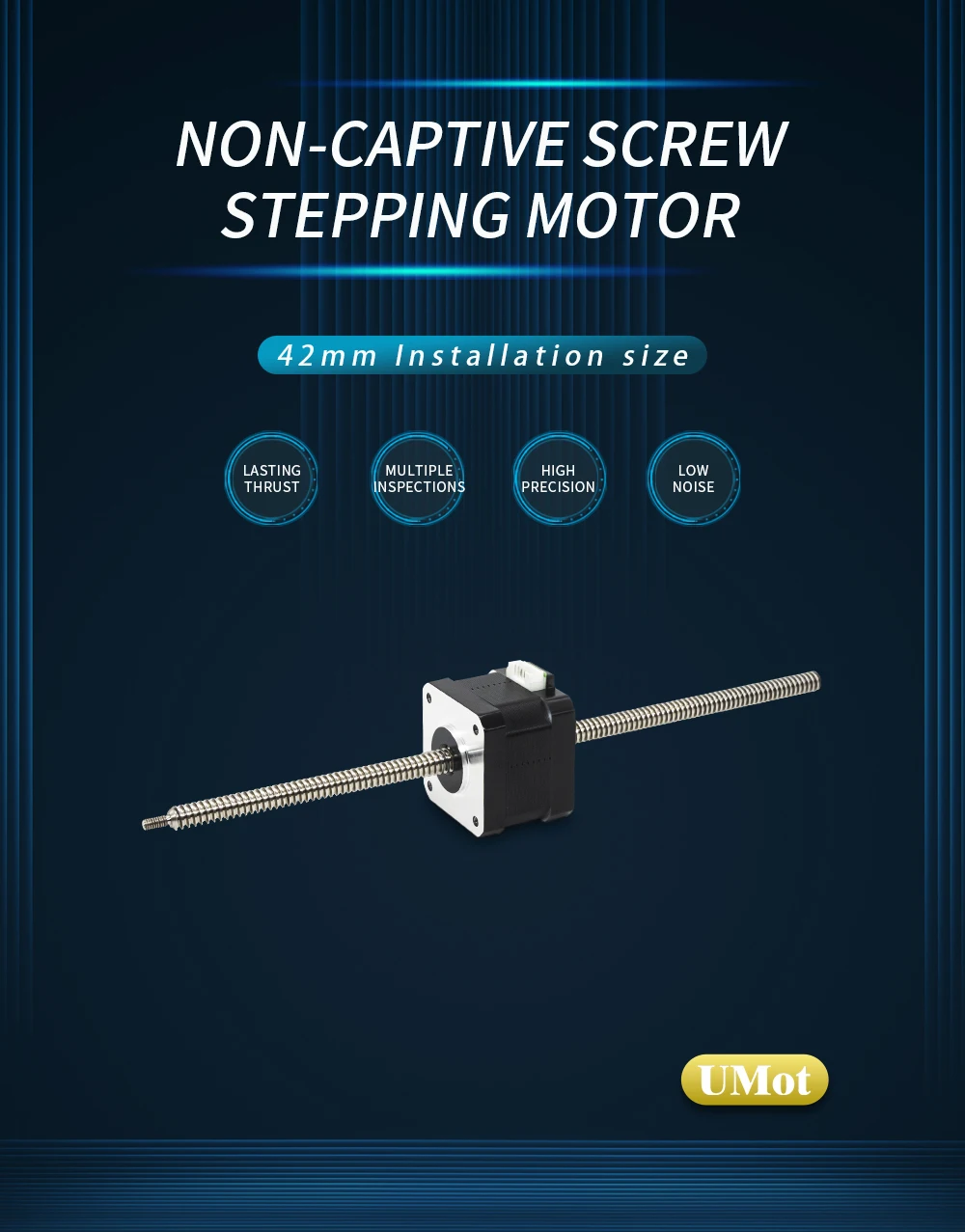 Non Captive Stepper Linear Motor Nema 17 Non Captive Micro Linear