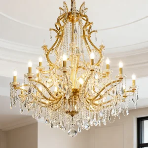 Modern Gold Crystal Chandelier Amber Crystal Pendant Light for Bedroom, Dining Room, Entryway, Hallway, Office