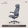 Gray genuine cow leather