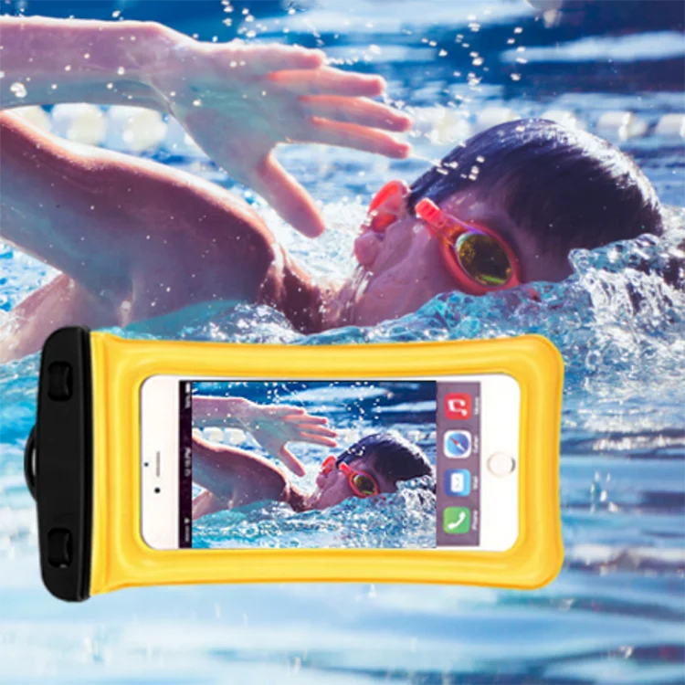 Inflatable Waterproof Phone Case with Arm Band Dry Bag Pouch for Mobile Phones