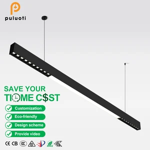 1977mm Long 75W White Black Aluminium LED Linear Light Grille Lamp Spotlight Downlight in Surface Mounted or Hanging Options